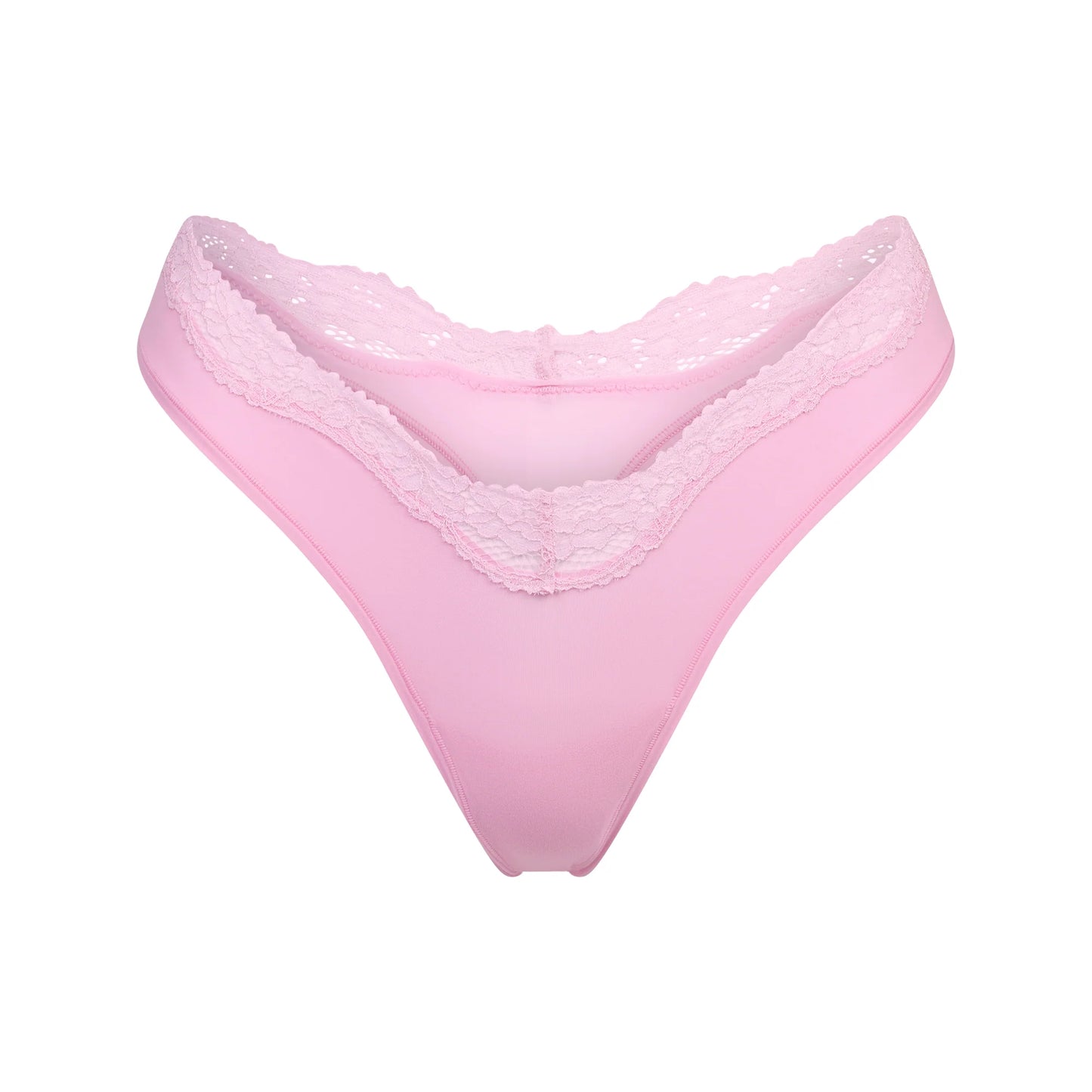 FITS EVERYBODY LACE DIPPED THONG | BUBBLE GUM TONAL