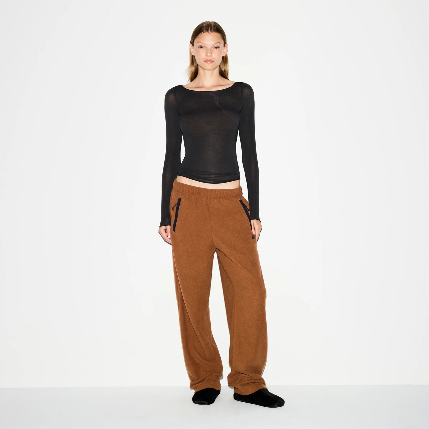 OUTDOOR FLEECE STRAIGHT LEG PANT | CHAI