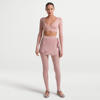 NikeSKIMS MATTE WRAP LONG SLEEVE CROPPED TOP | HIMALAYAN
