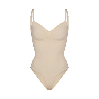 SEAMLESS SCULPT BRIEF BODYSUIT | SAND