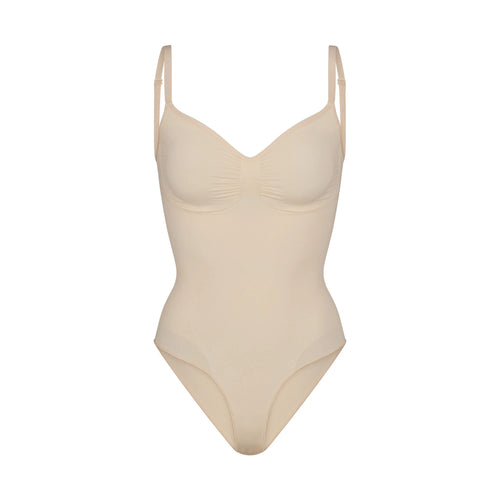SEAMLESS SCULPT BRIEF BODYSUIT | SAND