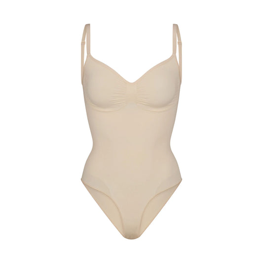 SEAMLESS SCULPT BRIEF BODYSUIT | SAND
