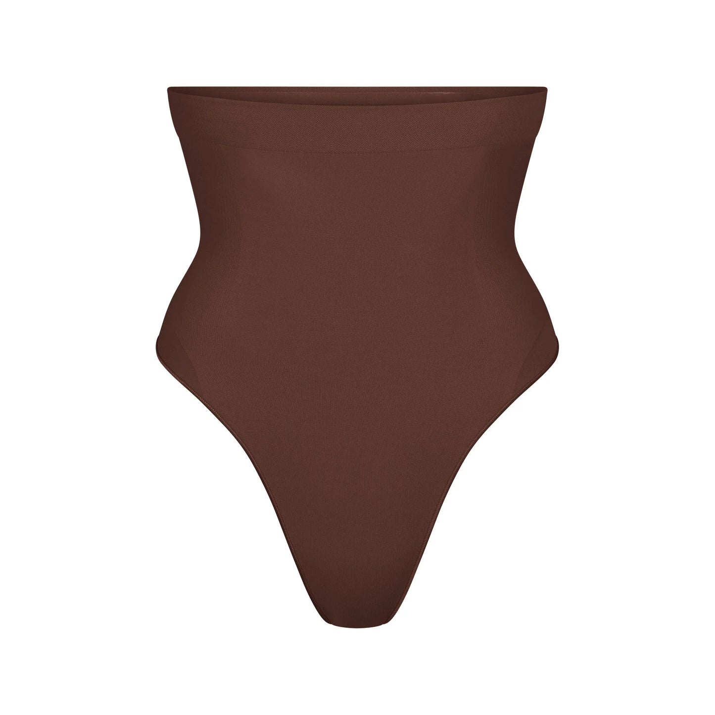 SEAMLESS SCULPT HIGH-WAISTED THONG | COCOA