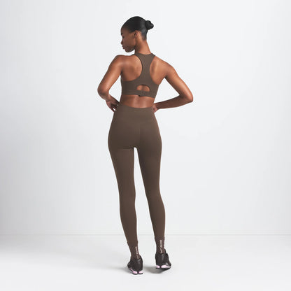 NikeSKIMS MATTE HIGH NECK BRA | DARK SEPIA