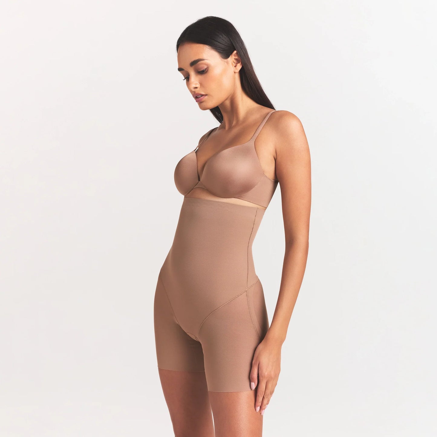 POWER MESH SHAPEWEAR CORE SCULPT HIGH-WAISTED MID THIGH SHORT | SIENNA