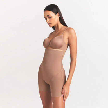 POWER MESH SHAPEWEAR CORE SCULPT HIGH-WAISTED MID THIGH SHORT | SIENNA
