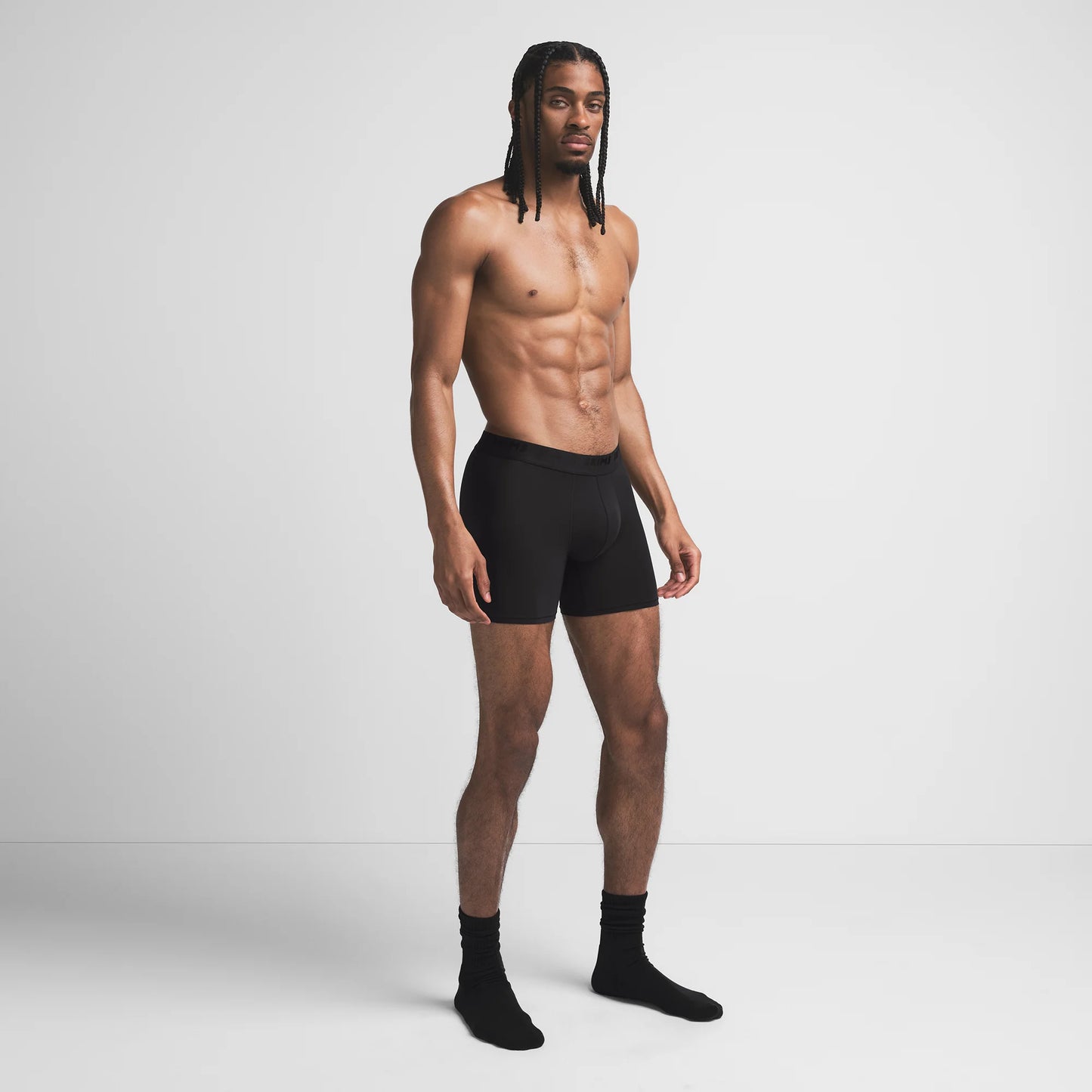 SKIMS STRETCH MENS 5" BOXER BRIEF | OBSIDIAN