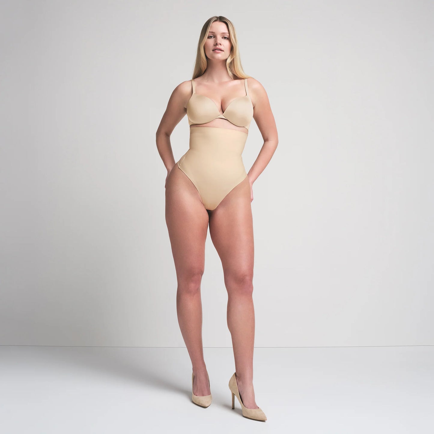 SKIMS BODY CORE SCULPT HIGH-WAISTED THONG | SAND