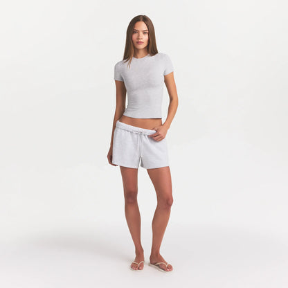 COTTON JERSEY T-SHIRT | LIGHT HEATHER GREY