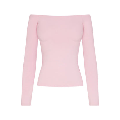 SMOOTH LAYERS OFF THE SHOULDER TOP | PEONY