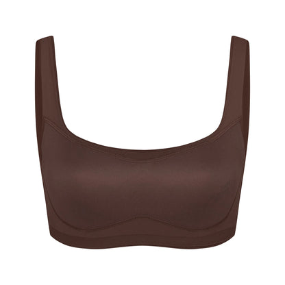 NikeSKIMS MATTE SCOOP NECK BRA | DARK SEPIA