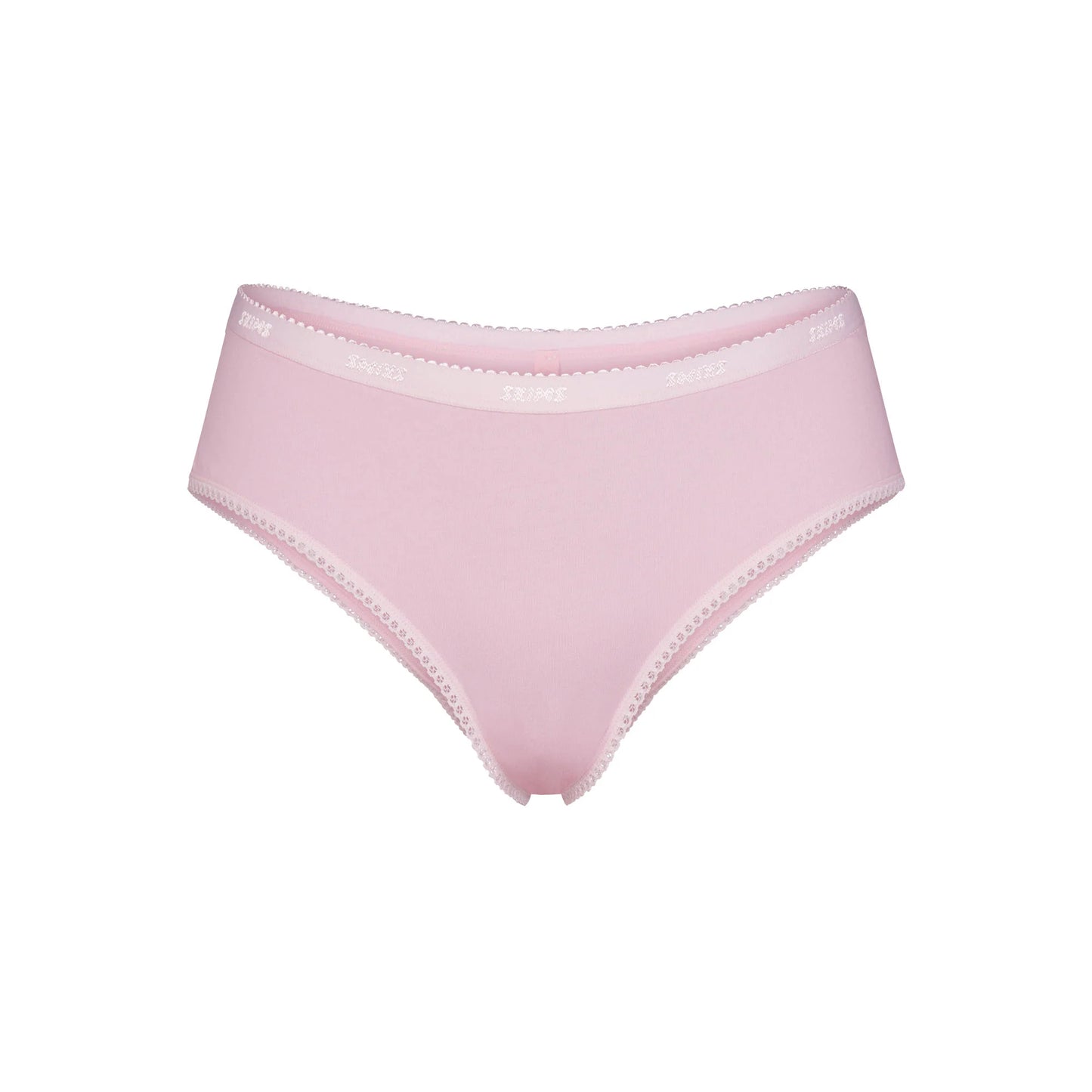 LIGHTWEIGHT COTTON LOGO PICOT HIPSTER | PEONY