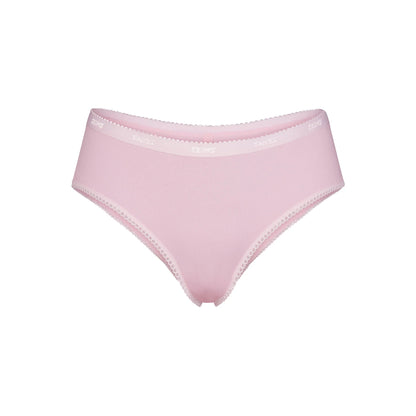 LIGHTWEIGHT COTTON LOGO PICOT HIPSTER | PEONY