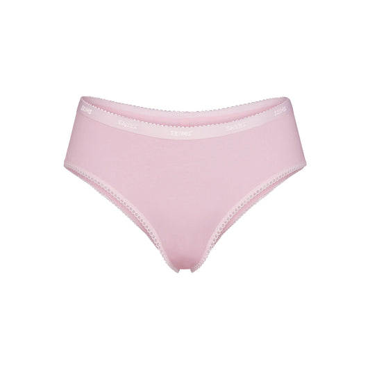 LIGHTWEIGHT COTTON LOGO PICOT HIPSTER | PEONY