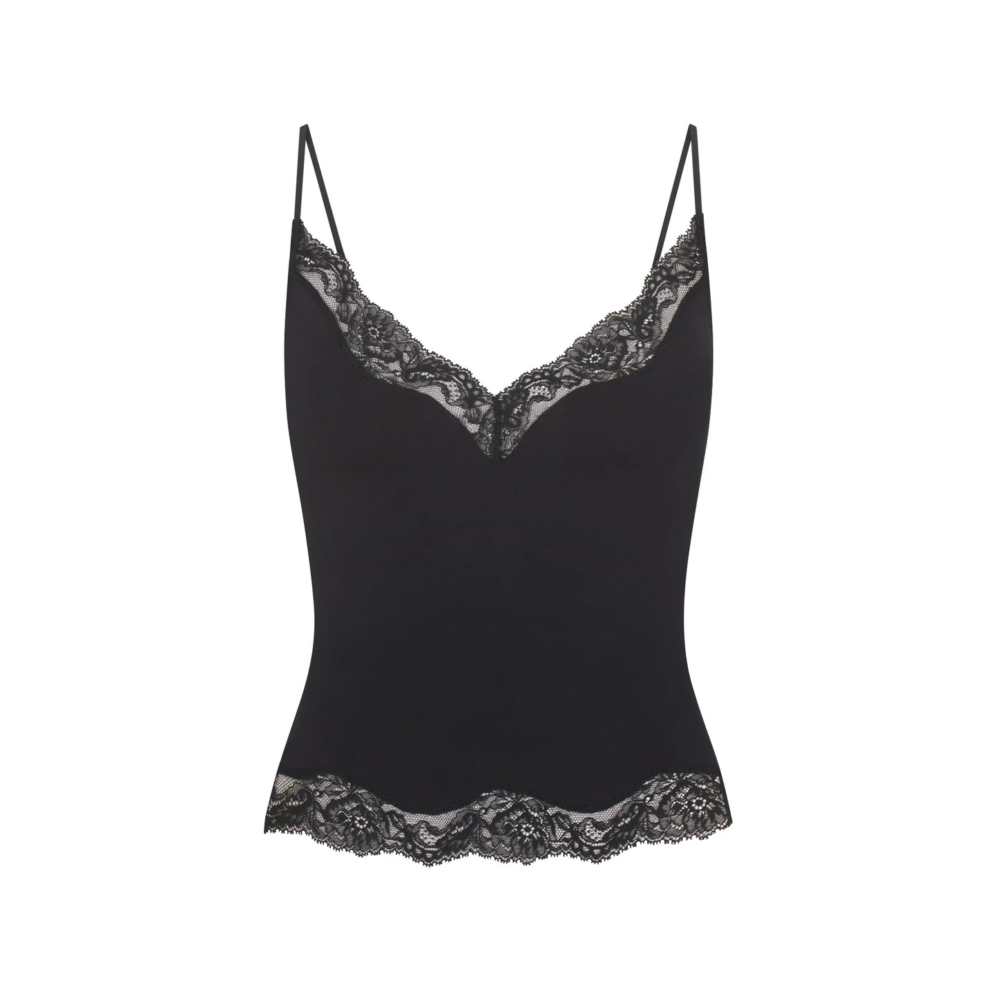 SKIMS SLEEP LACE CAMI AND PANT SET | ONYX