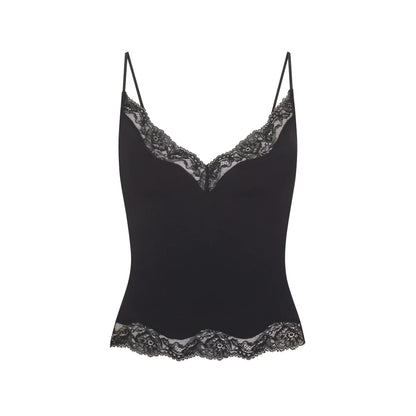 SKIMS SLEEP LACE CAMI AND PANT SET | ONYX