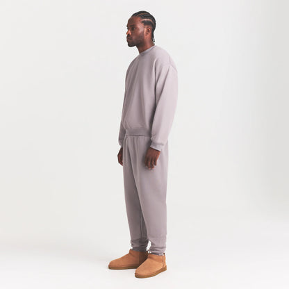 FLEECE LOUNGE MENS RELAXED HIGH CREWNECK | SHADOW