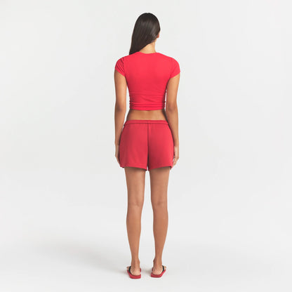 COTTON FLEECE CLASSIC SHORT | WASHED RED