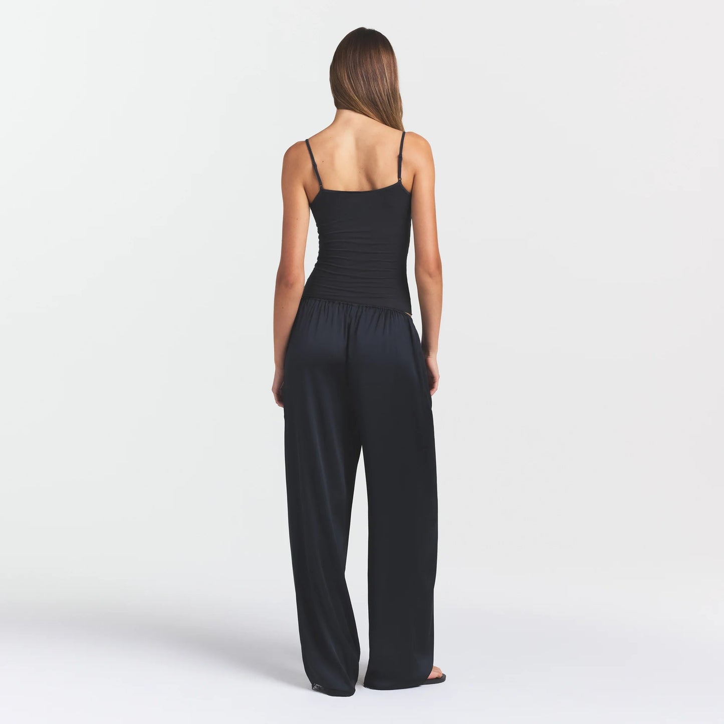 WOVEN SHINE LACE PANT | ONYX