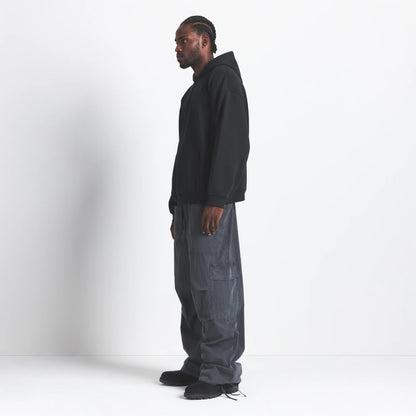 FLEECE LOUNGE MENS RELAXED HOODIE | WASHED ONYX