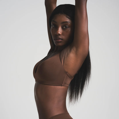 WIRELESS FORM T-SHIRT DEMI BRA | COCOA