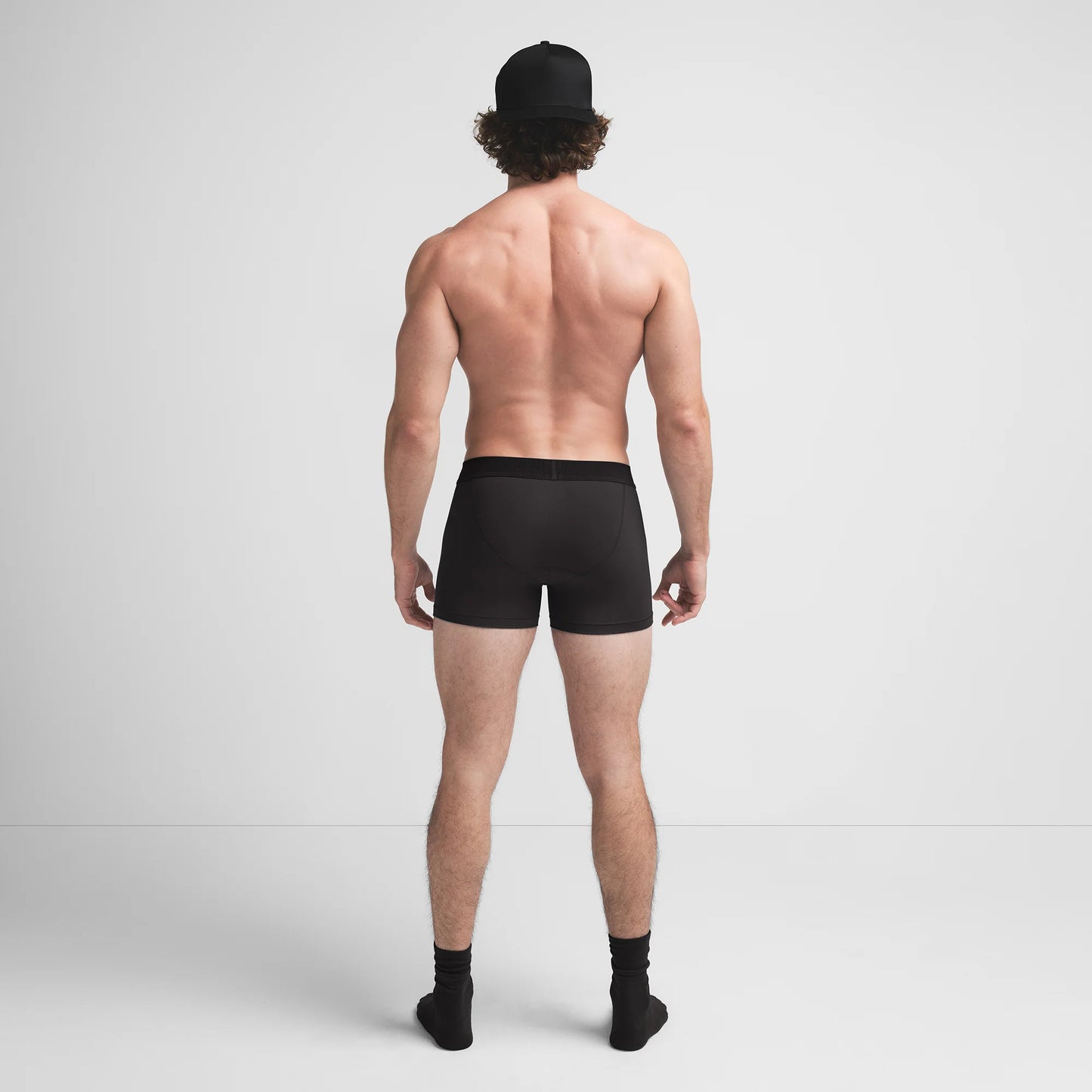 SKIMS COTTON MENS 3" BOXER BRIEF | ONYX