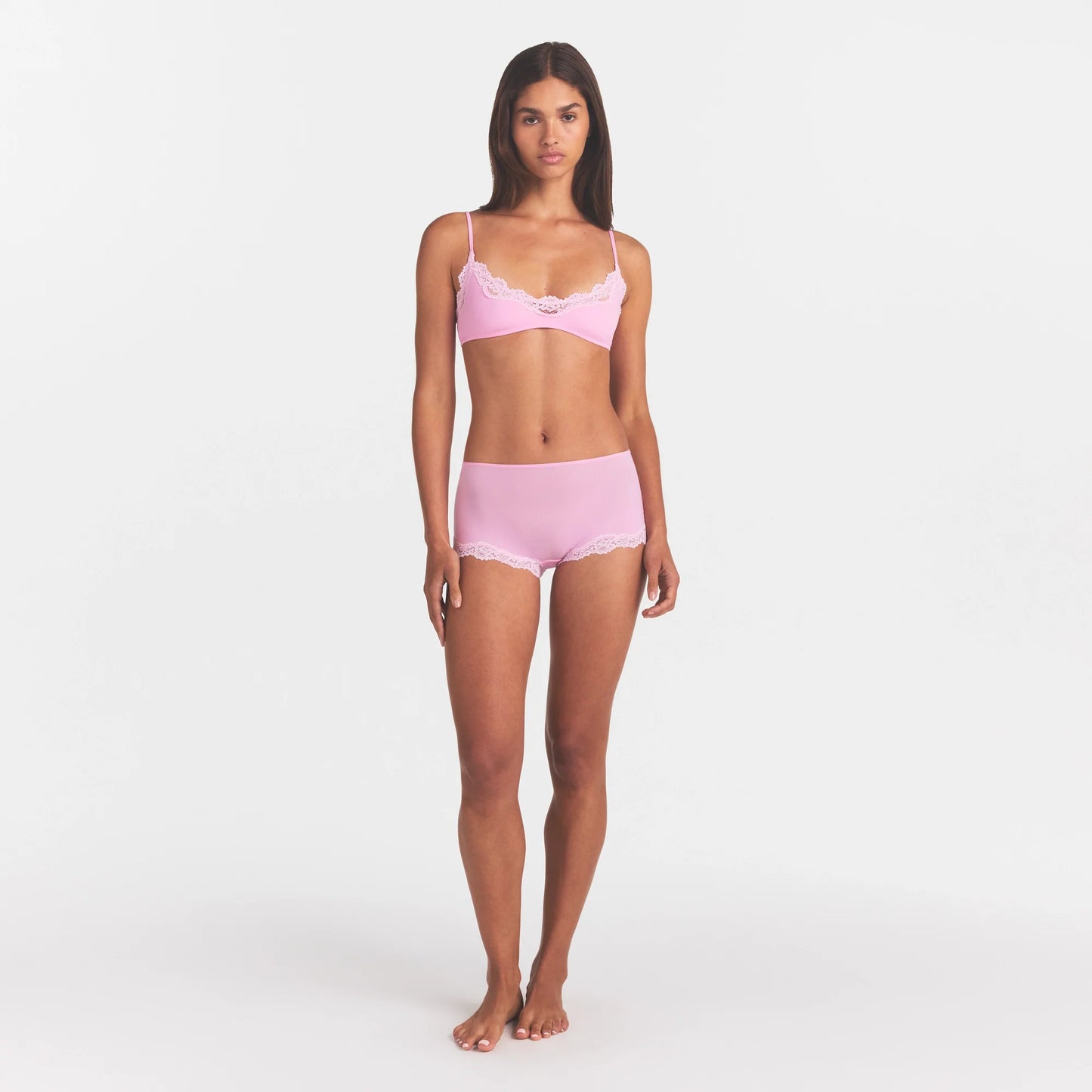 FITS EVERYBODY LACE BOY SHORT | BUBBLE GUM TONAL
