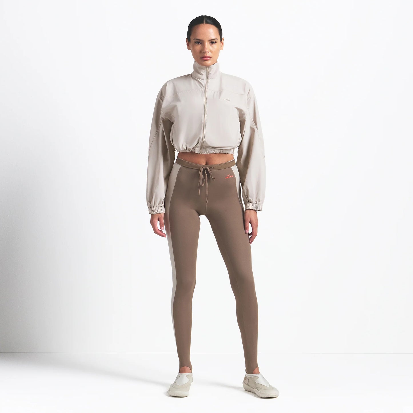 NikeSKIMS WOVEN NYLON CROP JACKET | STONE