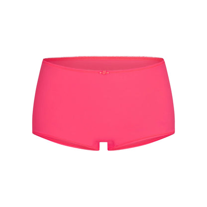 FITS EVERYBODY PICOT CAMI AND BOY SHORT SET | ULTRA PINK