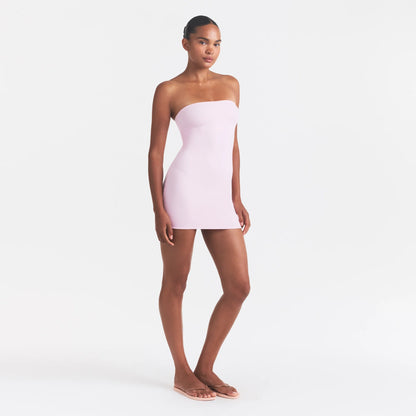 COTTON JERSEY MINI TUBE DRESS | CHERRY BLOSSOM