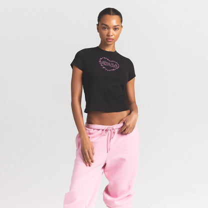 WORN IN JERSEY T-SHIRT | WASHED ONYX SKIMS HEART