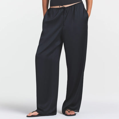 WOVEN SHINE LACE PANT | ONYX