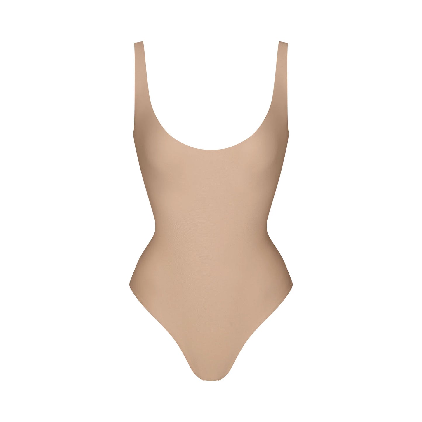 SKIMS BODY SCOOP LOW BACK THONG BODYSUIT | CLAY