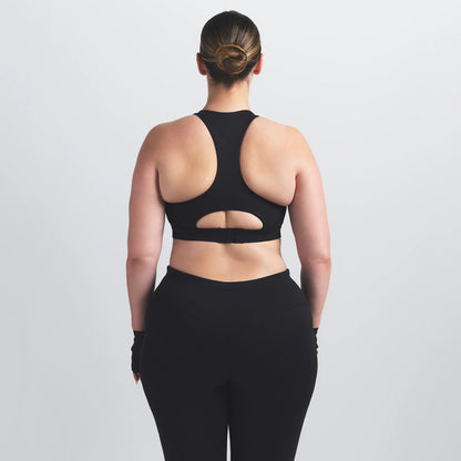 NikeSKIMS MATTE HIGH NECK BRA | OBSIDIAN
