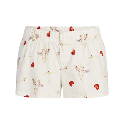 COTTON POPLIN BOXER SLEEP SET | MARBLE CHERUB PRINT