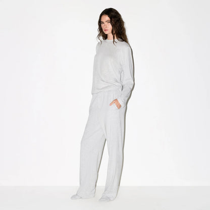 BOYFRIEND LONG SLEEVE T-SHIRT | LIGHT HEATHER GREY
