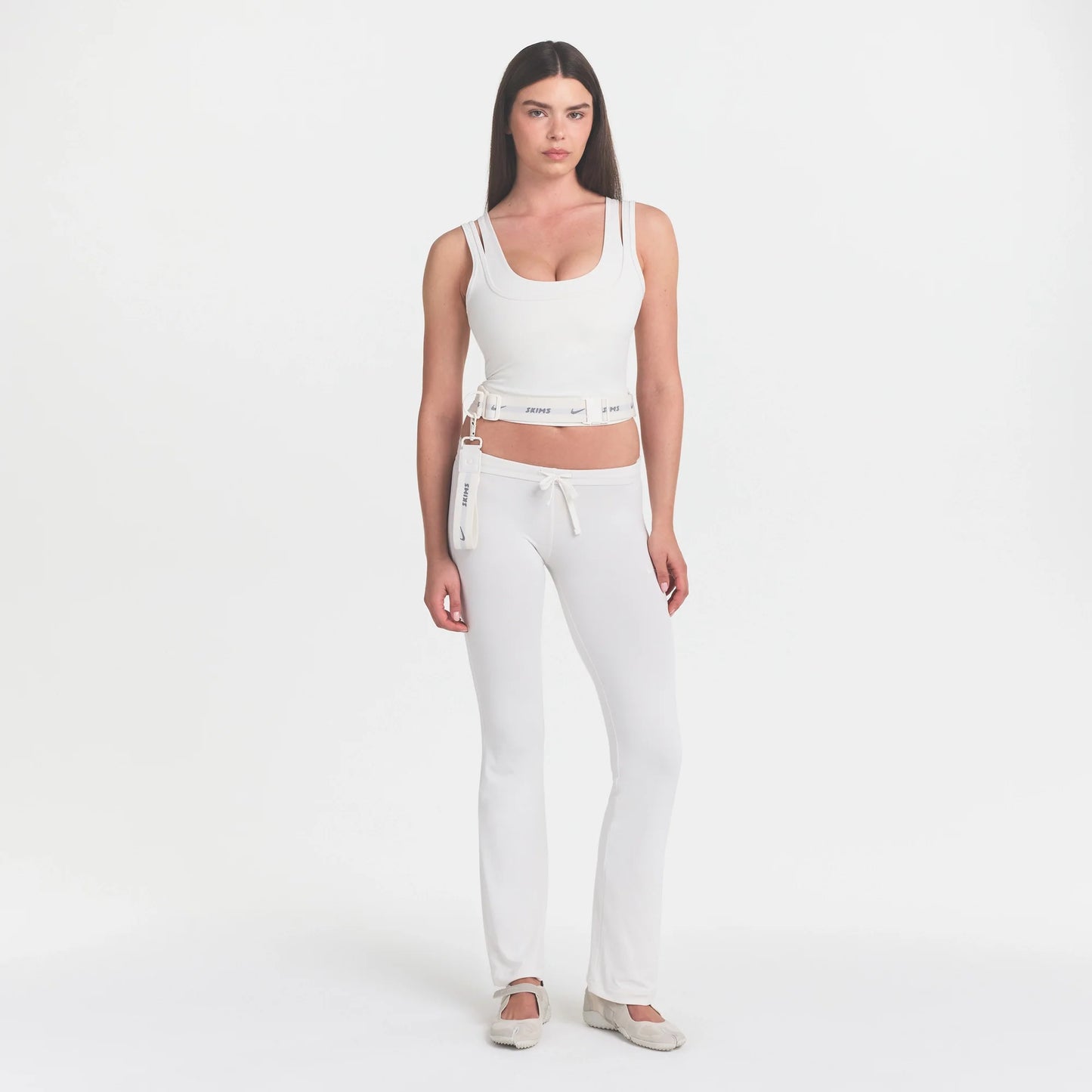 NikeSKIMS MATTE DOUBLE STRAP SCOOP TANK | IVORY