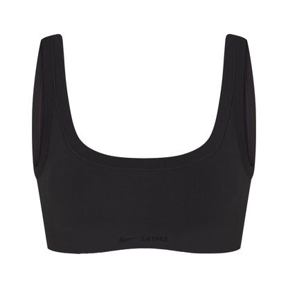 NikeSKIMS VINTAGE SEAMLESS SCOOP NECK BRA | OBSIDIAN