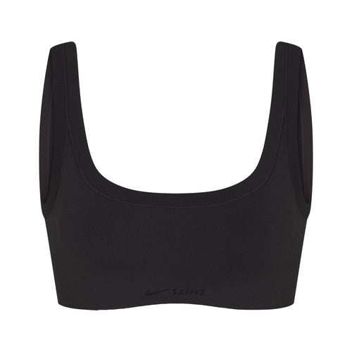 NikeSKIMS VINTAGE SEAMLESS SCOOP NECK BRA | OBSIDIAN