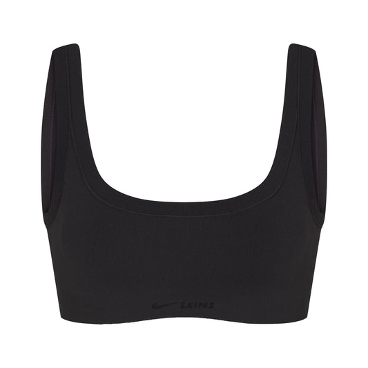 NikeSKIMS VINTAGE SEAMLESS SCOOP NECK BRA | OBSIDIAN