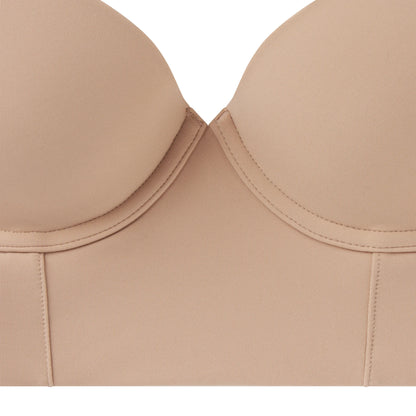 FITS EVERYBODY LOW BACK LONGLINE BRA | CLAY