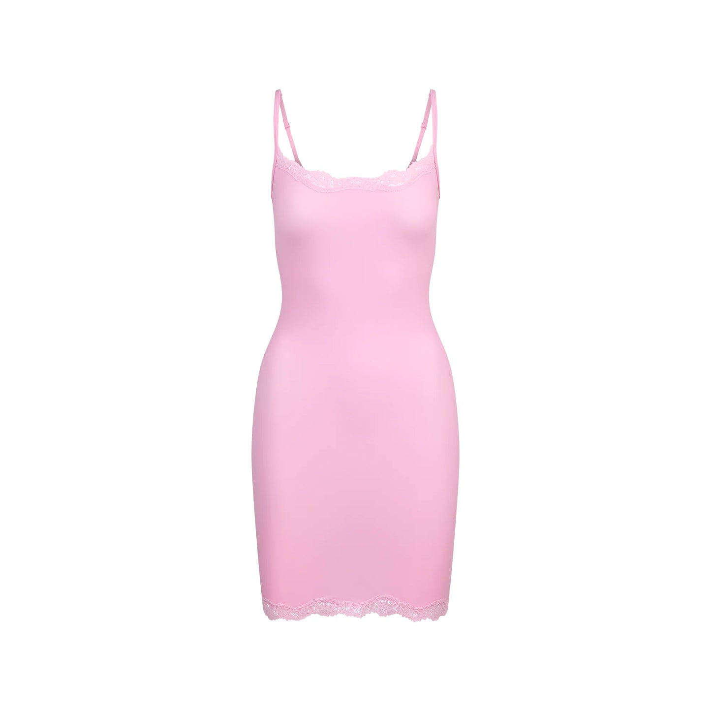 FITS EVERYBODY LACE SLIP DRESS | BUBBLE GUM TONAL