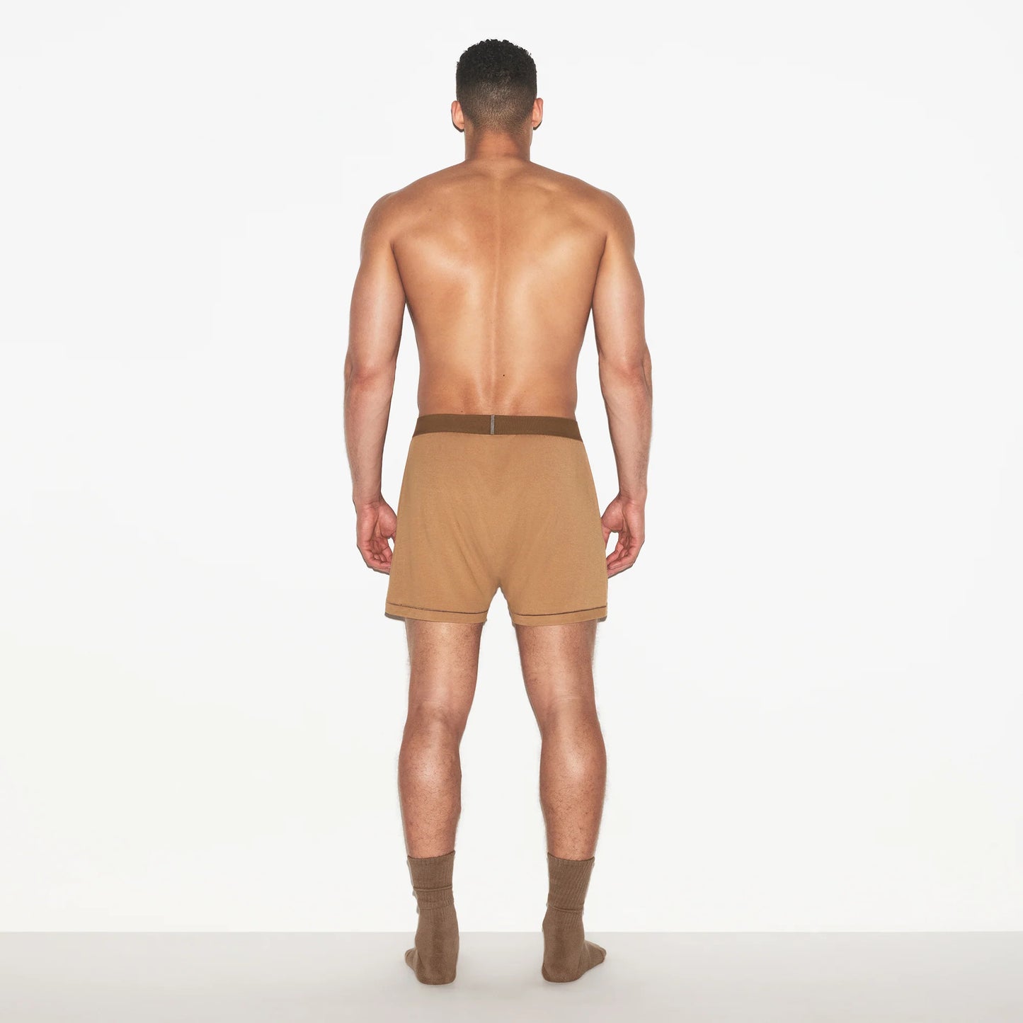 SKIMS COTTON MENS KNIT BOXER 3-PACK | RUSSET MULTI