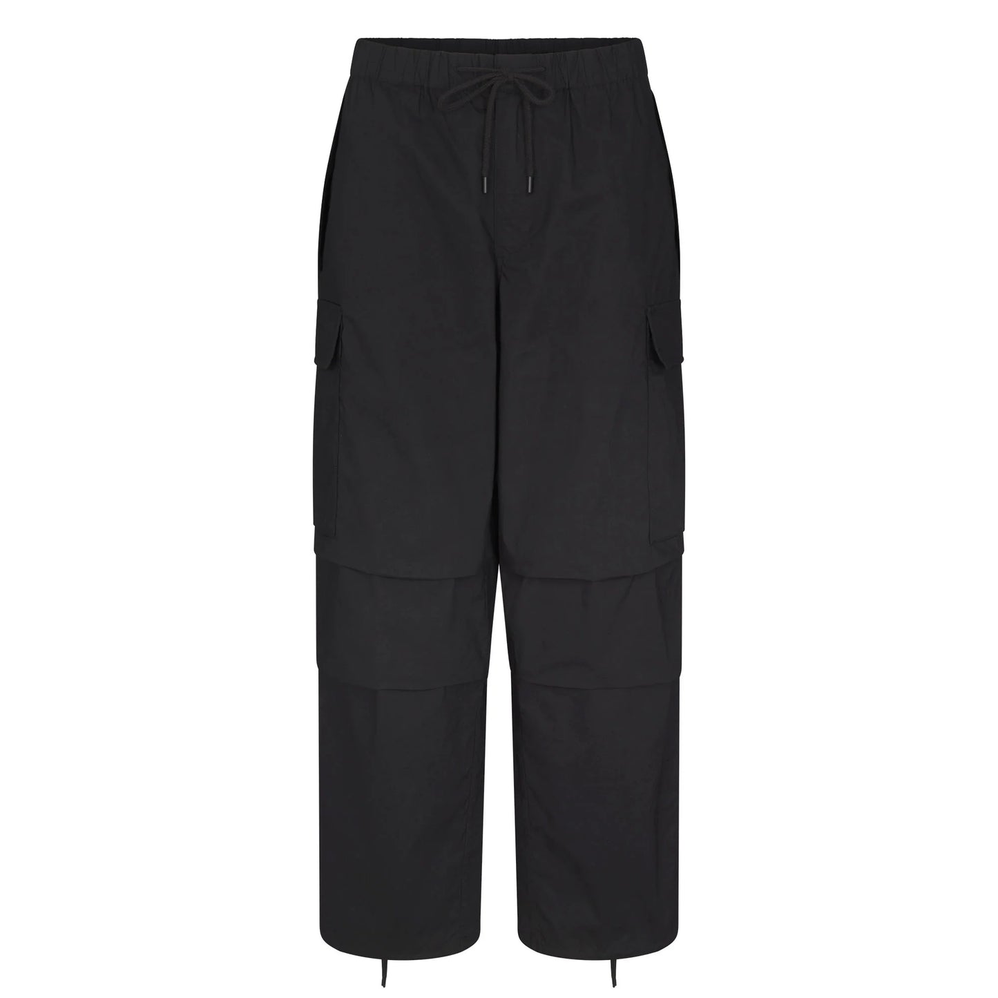 WOVEN COTTON OVERSIZED LOW RISE CARGO PANT | ONYX