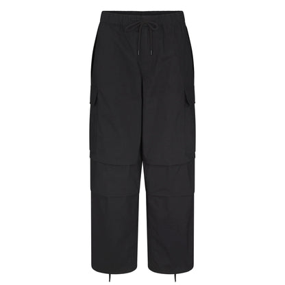 WOVEN COTTON OVERSIZED LOW RISE CARGO PANT | ONYX