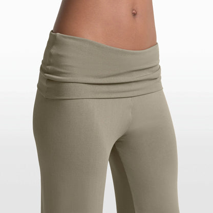 NikeSKIMS STRETCH KNIT FOLDOVER WIDE LEG PANT | DUNE