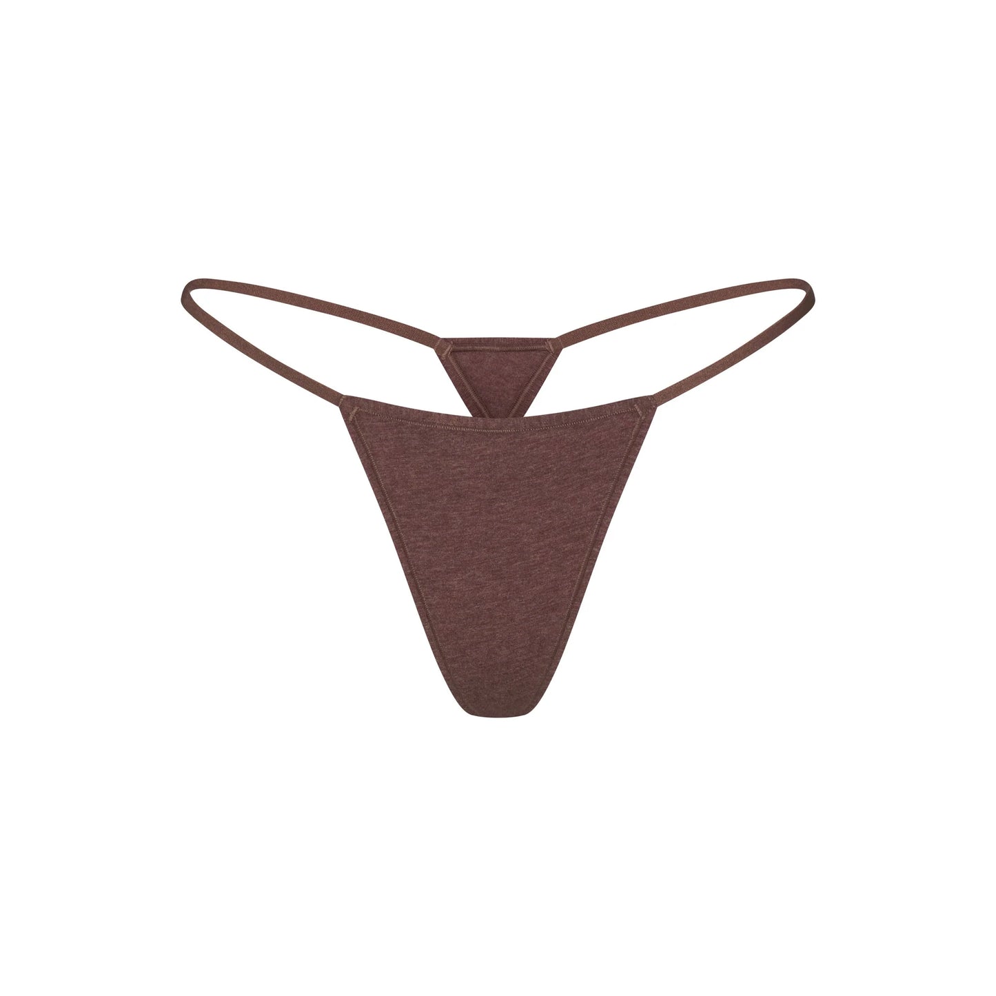 EVERYDAY COTTON STRING THONG | COCOA HEATHER