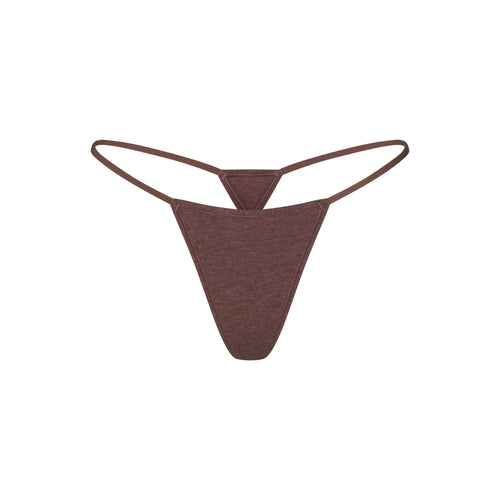 EVERYDAY COTTON STRING THONG | COCOA HEATHER