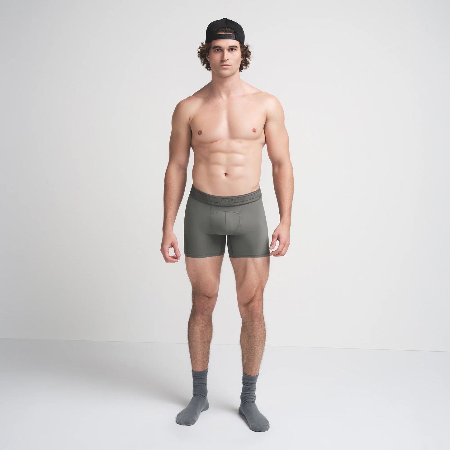 SKIMS FLEX MENS 5" BOXER BRIEF | GUNMETAL