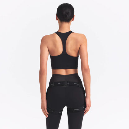 NikeSKIMS MATTE SHINE MIX RACERBACK BRA TOP | OBSIDIAN AND IGNEOUS